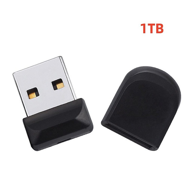 USB memória 1TB-2TB, mini dizájn, vízálló, univerzális kompatibilitás, 10 év védelem, 1 darabos szett