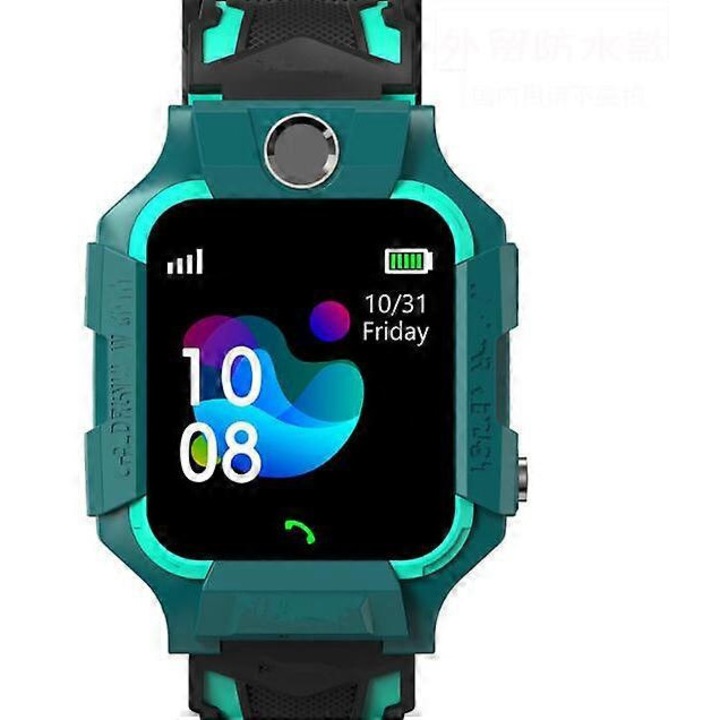 Ceas pentru copii cu GPS, impermeabil, comunicare bidirectionala, verde