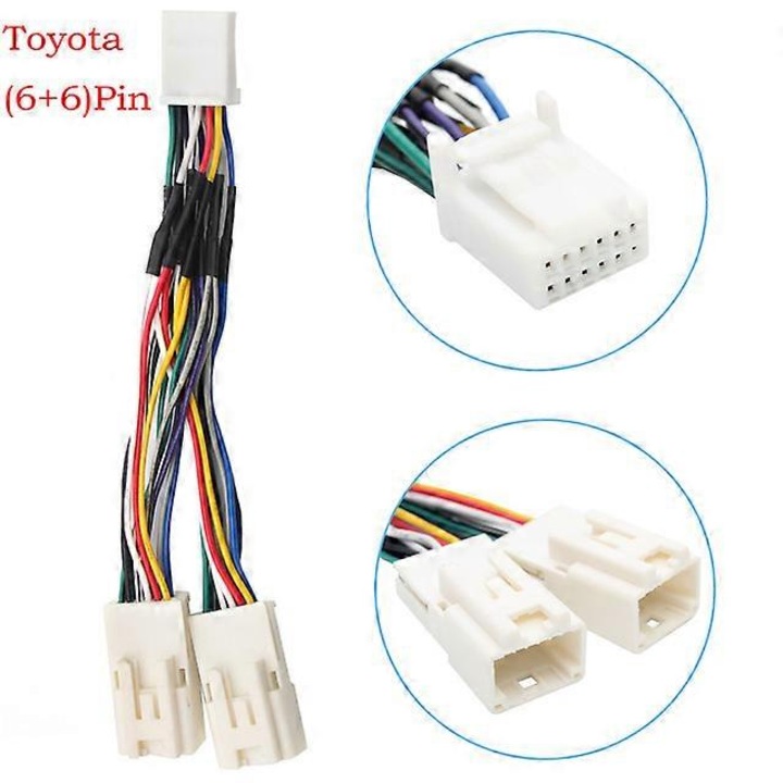 Adaptor USB AUX pentru CD player auto Toyota si Lexus, 6+6 pini, compatibil cu mai multe modele