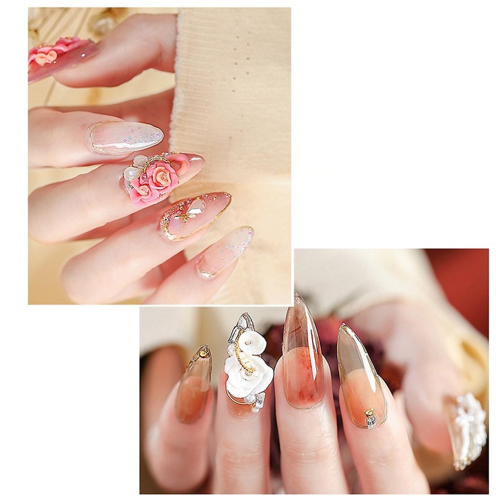 Set 12 Geluri Sculptura 4D pentru Unghii, culori variate, 5g fiecare, material rasina