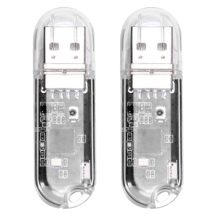 Set 2 Stick-uri USB, BTC, Plastic, 45-50kh/s, Transparent