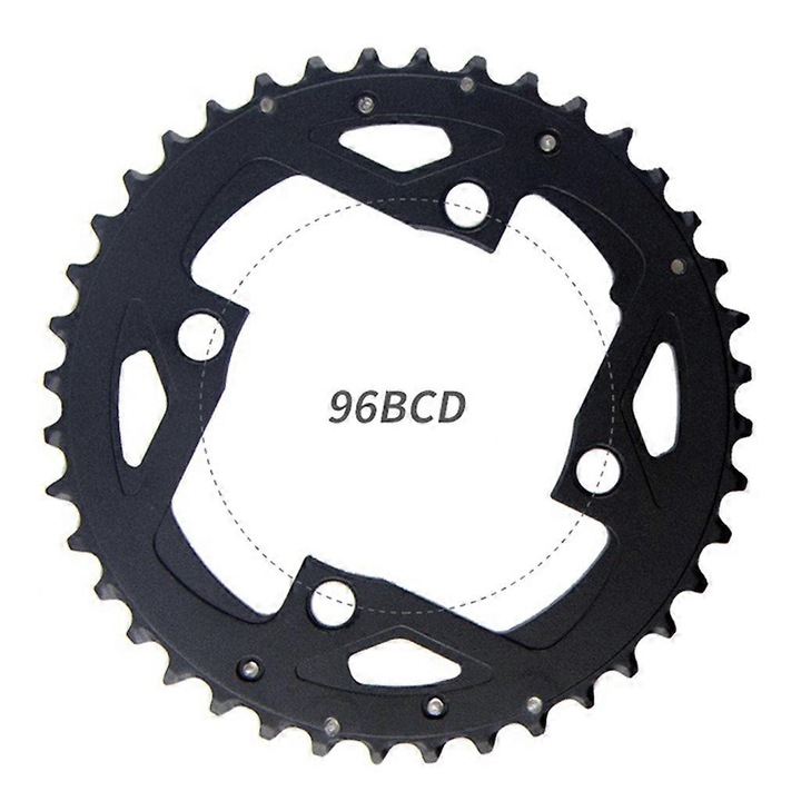 Корона за велосипед, PROWHEEL, 40t, 96bcd, Алуминий, Черен