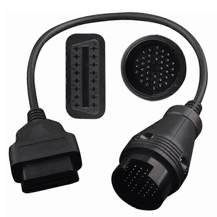 Cablu diagnostic 38 Pin la 16 Pin OBD2 pentru Mercedes Benz, rezistent la temperaturi ridicate, negru