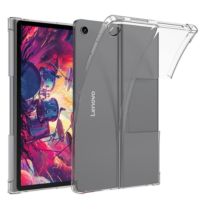 Átlátszó TPU táblagéptok Lenovo Tab Plushoz, sarokvédelem, ultra-vékony kialakítás