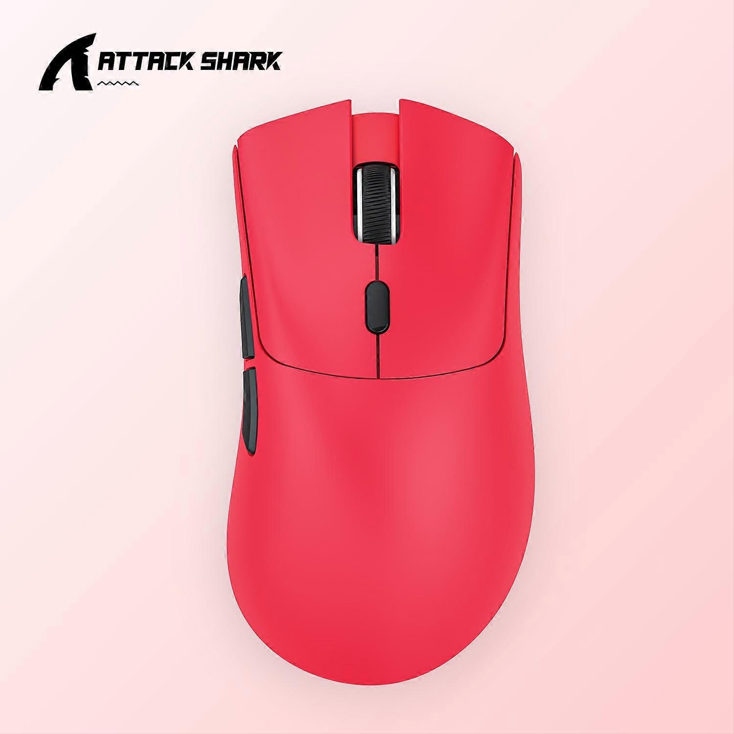 Mouse de gaming Attack Shark R1, 18000DPI, wireless, rosu, 123.5