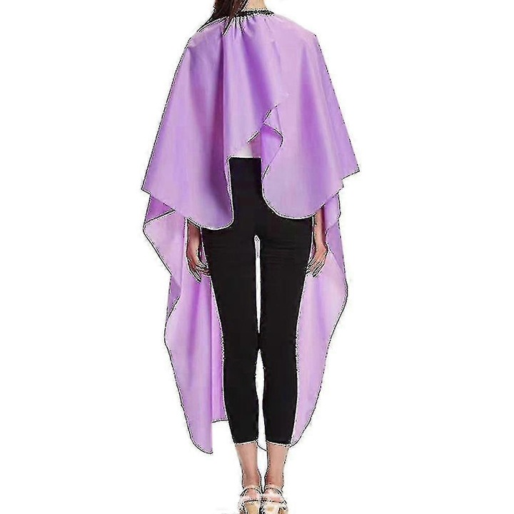 Pelerina de tuns pentru adulti, violet, dimensiune mare, ajustabil