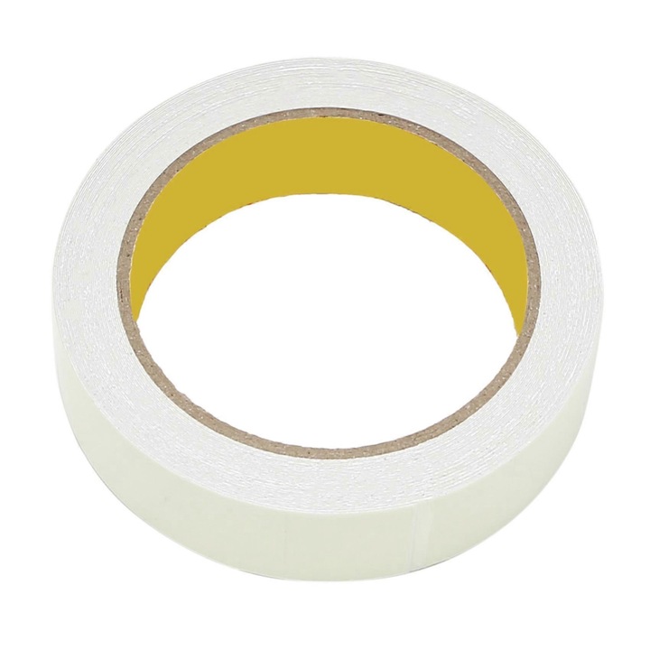 Banda adeziva fluorescenta 10m, 1 inch latime, rezistenta la caldura, fara reziduuri, galben-verde