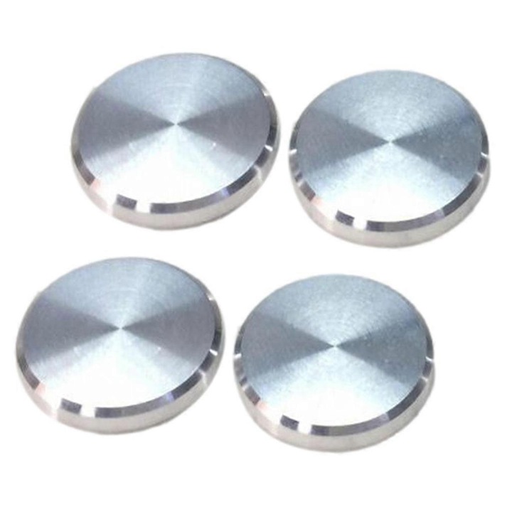 Potenciométer gomb kupakok, 4 db-os készlet, alumínium, ezüst, 5x3x1cm