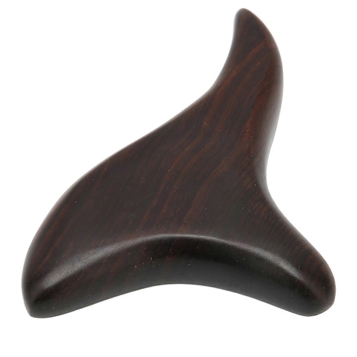 Placa de masaj Gua Sha, lemn de abanos