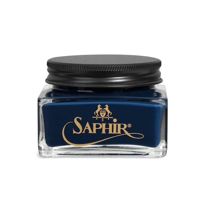 Крем боя за обувки Saphir Medaille d'Or 1925, 75мл, петролено синьо