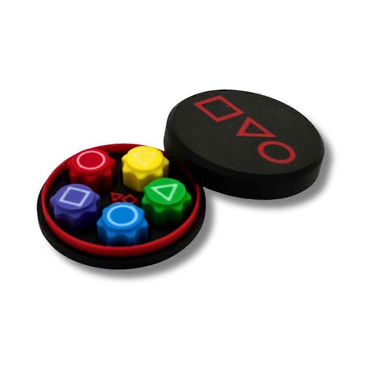 Társasjátékok, Gonggi, Squid Game 2, készlet 1 kővel és dobozzal, 6x1.7cm, többszínű