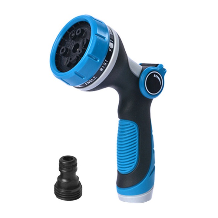 Пистолет за пръскане, 10 режима на пръскане, контрол с пръст, 23x6.2x11cm, син