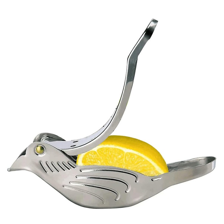 Ръчна преса за лимони, 11.3x2.5x5.3см, сребрист