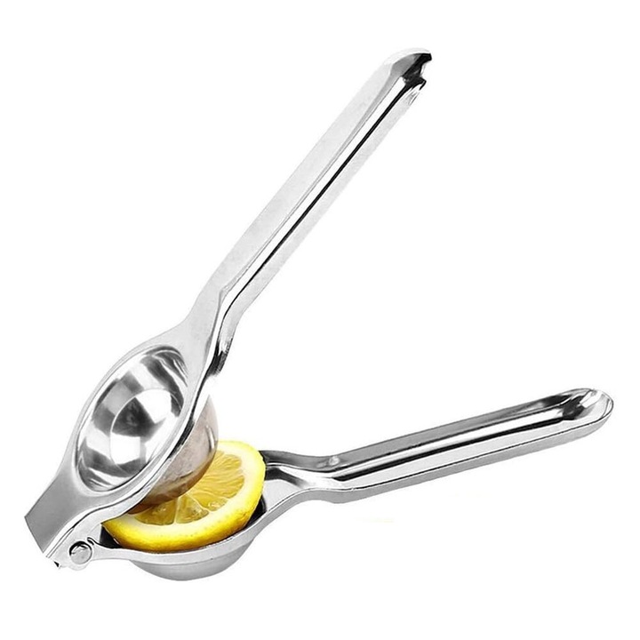 Kézi citrusfacsaró, rozsdamentes acél, ergonomikus kialakítás, könnyen tisztítható, 1 db.