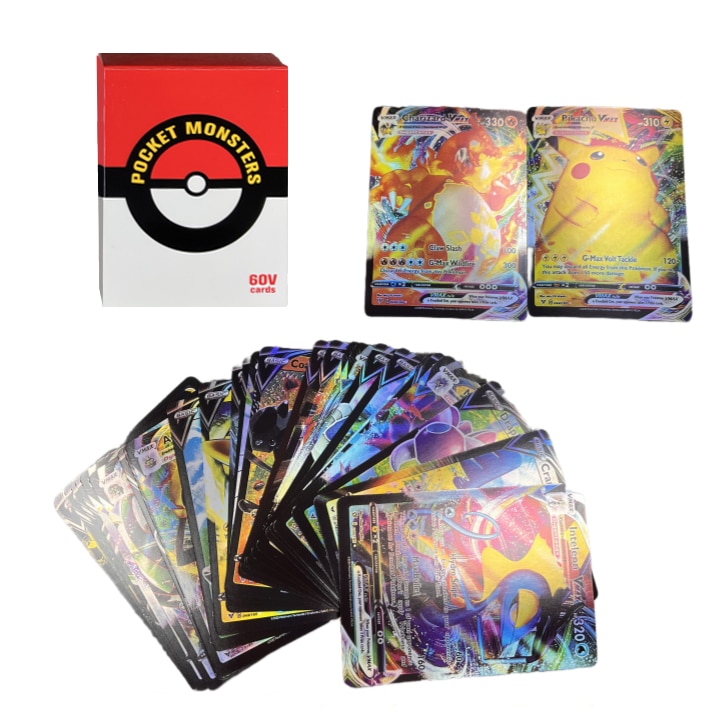 Set 60 cartonase Pokemon multicolor 10x15cm - eMAG.ro
