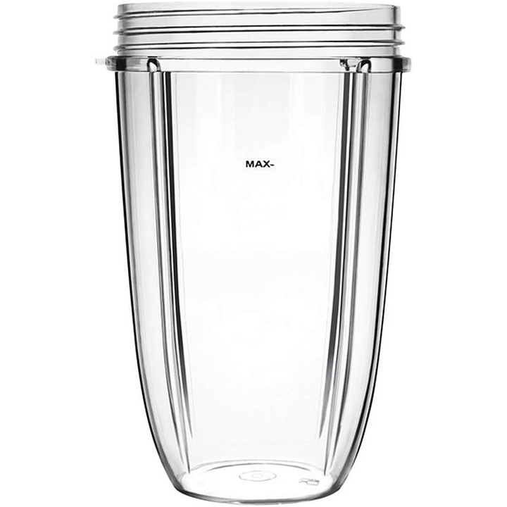 Резервна чаша за блендер, 32 унции, прозрачна пластмаса, съвместима с NutriBullet 600W и 900W