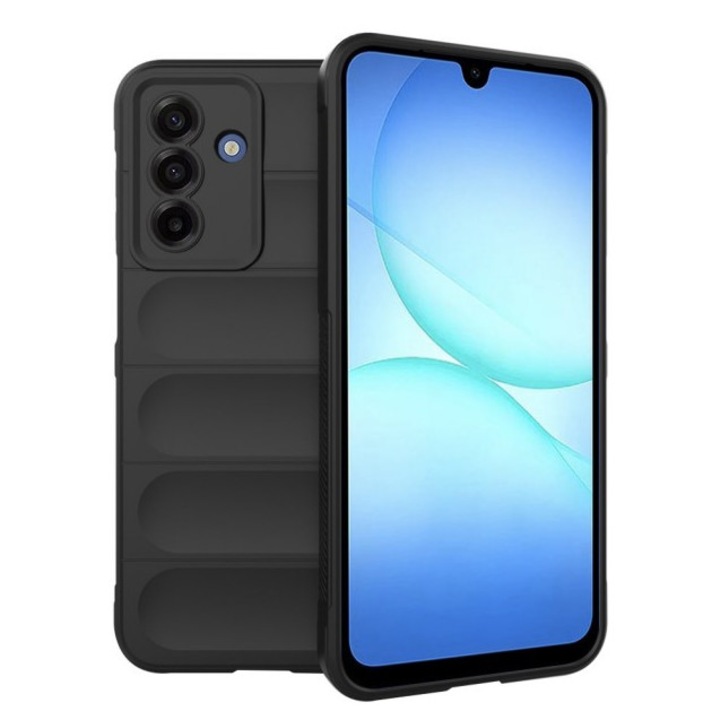 Husa Upzz® Magic Shield Compatibila Cu Samsung Galaxy A17 5G, MicroFibra la Interior, AntiShock - Negru