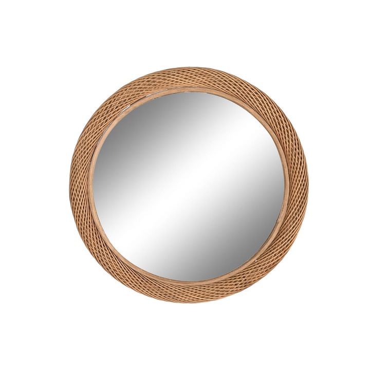 Oglinda de perete Home ESPRIT Maro Deschis Natural Urban 72 x 7 x 72 cm
