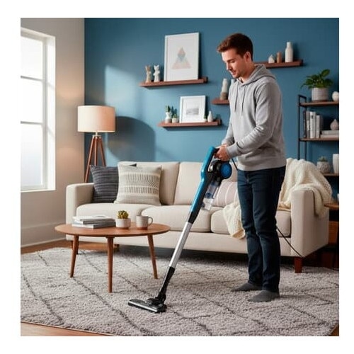 BLACK+DECKER, aspirator cu baton cu cablu 600W |3 in 1: maner, aspirator de mana si duza pentru crapaturi |Cyclone + filtru EPA lavabil |Recipient mare de praf |6m cablu |Ultra usor 2,5 kg