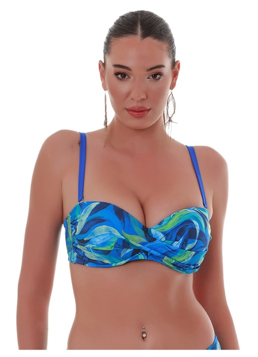 Top de baie dama Bluepoint, fara bretele, design anatomic, albastru, 70D EU