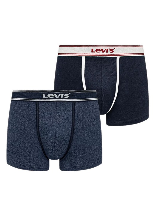 Boxeri Levi's, set de 2 buc, bumbac organic, elastic, albastru, aspect sport