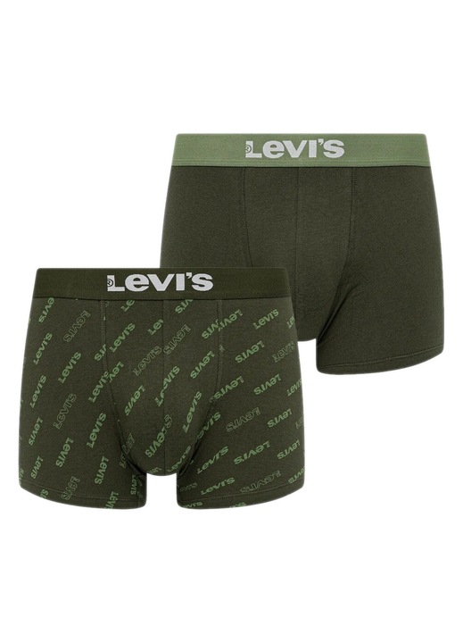 Boxeri Levi's, set de 2 buc, bumbac organic, elasticitate, verde