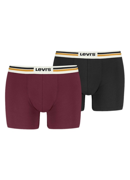 Boxeri Levi's, bumbac organic, talie elastica, set 2 bucati, multicolor
