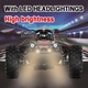 Количка с дистанционно управление RC, Drift car, 2.4GHz, 20км/ч, LED, 1:18, Червено/Черно, комплект с 4 аксесоара за пътни блокади, 2 презареждащи се батерии