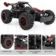 Количка с дистанционно управление RC, Drift car, 2.4GHz, 20км/ч, LED, 1:18, Червено/Черно, комплект с 4 аксесоара за пътни блокади, 2 презареждащи се батерии