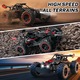 Количка с дистанционно управление RC, Drift car, 2.4GHz, 20км/ч, LED, 1:18, Червено/Черно, комплект с 4 аксесоара за пътни блокади, 2 презареждащи се батерии