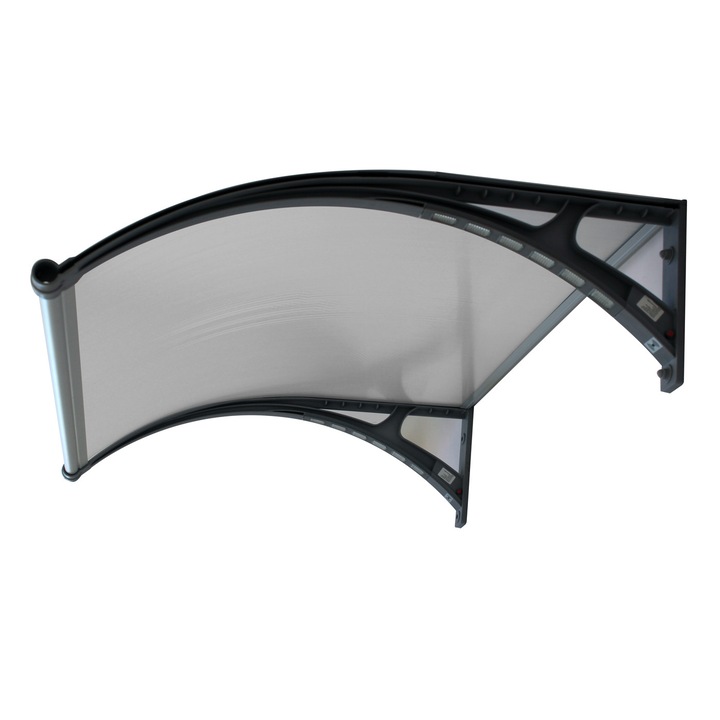 Copertina LUMI PREMIUM de usa, brate gri, placa 5, 2 mm intreaga transparent, MAPROFI, 150 x 100 cm