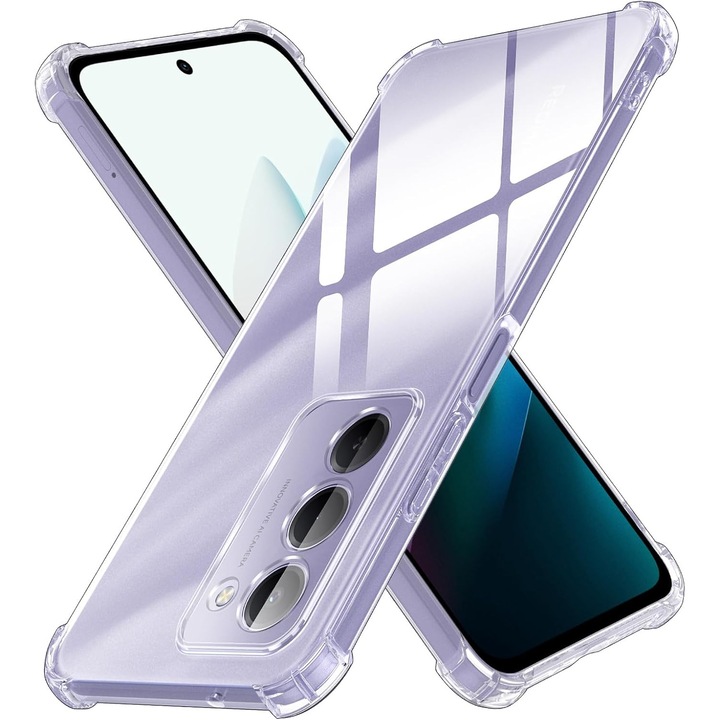 Калъф за Xiaomi Redmi 15 5G Тънък противоударен 1.5мм подсилени 4 ъгъла, прозрачен