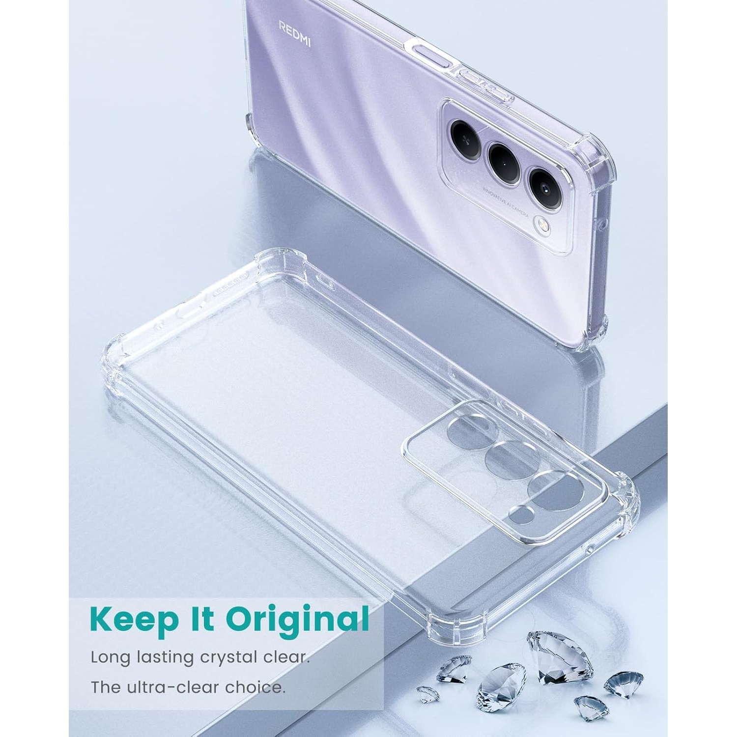 Husa pentru Xiaomi Redmi 15 5G Slim Anti-Shock 1.5mm reinforced 4 corners, transparenta