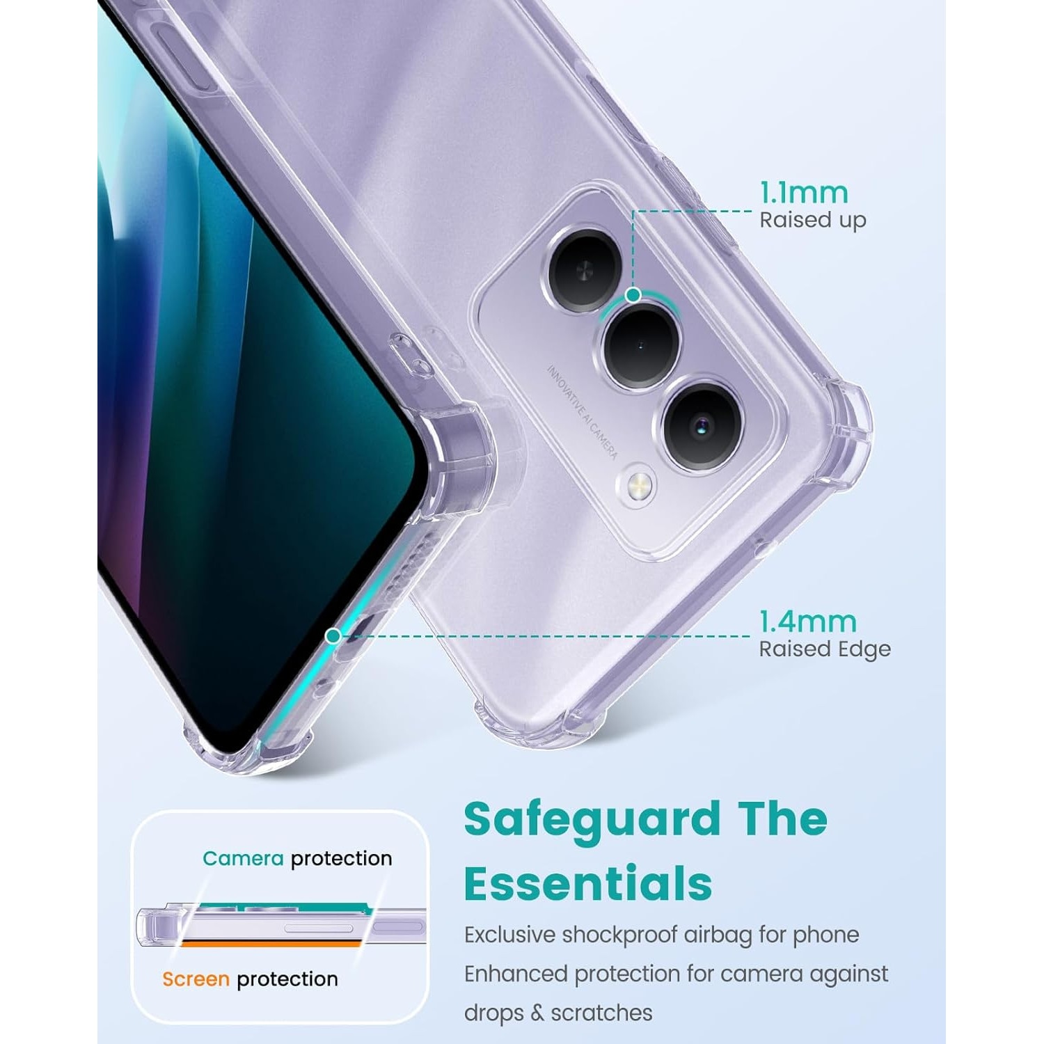 Husa pentru Xiaomi Redmi 15 5G Slim Anti-Shock 1.5mm reinforced 4 corners, transparenta