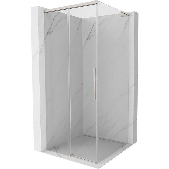 Mexen Rox L cabina de dus glisanta 90 x 90 cm, transparenta, nichel periat - 8C2L-090-090-97-00