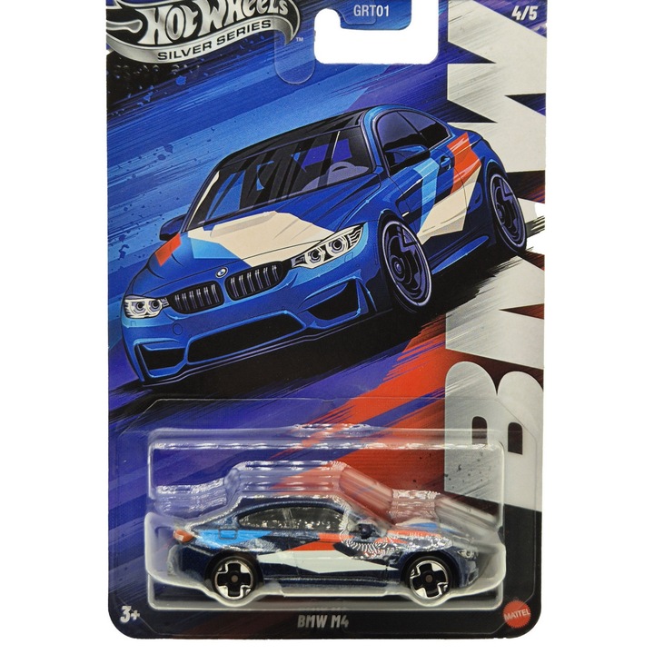 BMW M4 - 4/5 - hosszú kártyás - Hot Wheels - 1:64