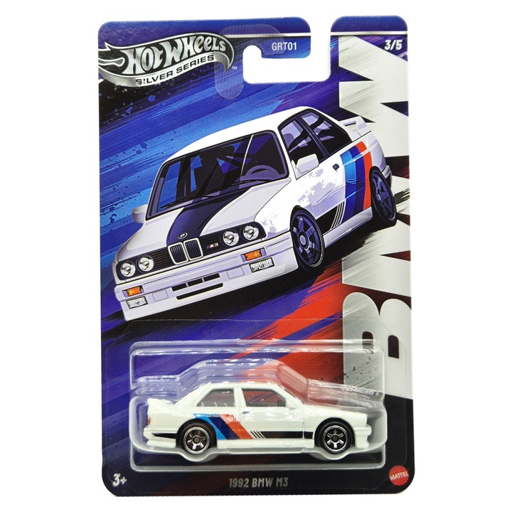 BMW M3 (1992) - BMW E30 M3 - 3/5 - hosszú kártyás - Hot Wheels - 1:64