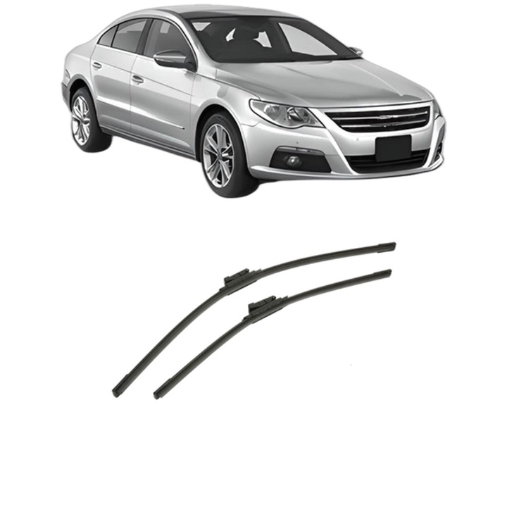 Set stergatoare auto Volkswagen PASSAT CC B6 (357) din 2008-2012, pentru parbriz auto, 2 bucati, Bosch Aerotwin, din cauciuc siliconat rezistent, Volkswagen