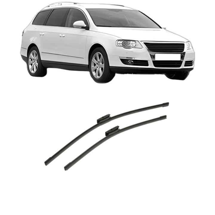 Set stergatoare auto Volkswagen PASSAT B6 Variant (3C5) din 2005-2011, pentru parbriz auto, 2 bucati, Bosch Aerotwin Multi, din cauciuc siliconat rezistent, Volkswagen