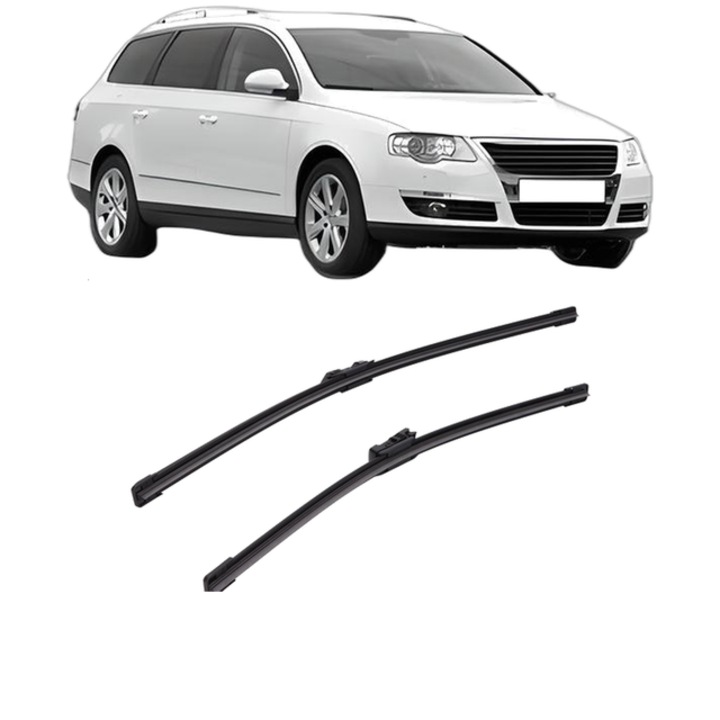 Set stergatoare auto Volkswagen PASSAT B6 Variant (3C5) din 2005-2011, pentru parbriz auto, 2 bucati, Bosch Aerotwin, din cauciuc siliconat rezistent, Volkswagen