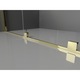Mexen Velar toló zuhanyfal Walk-in 160 x 200 cm, 8 mm-es homokfúvott üveg, arany - 871-160-000-33-50