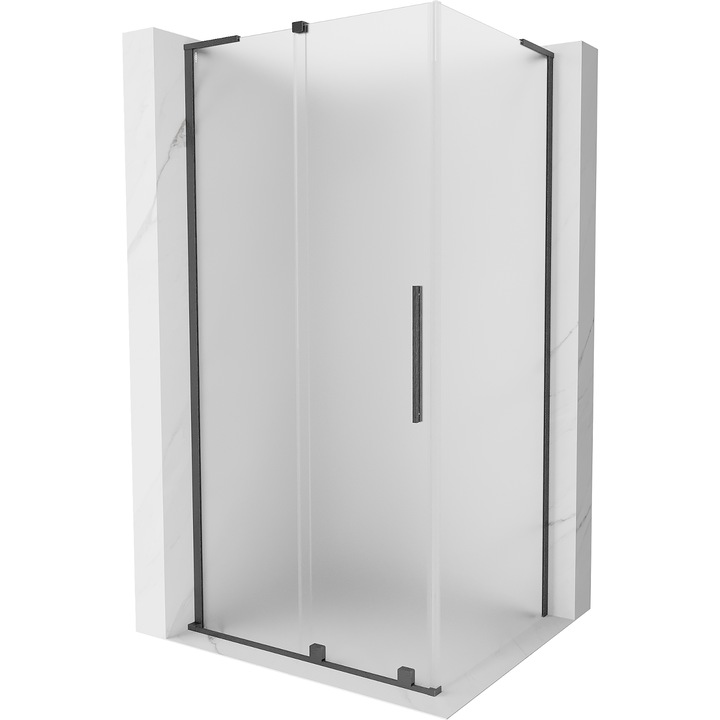 Cabina de dus glisanta Mexen Velar L 90x70cm, gri gunmetal periat, 200cm inaltime, sticla securizata 8mm