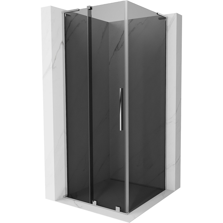 Cabina de dus glisanta, Mexen Velar, 120x120cm, grafit, crom