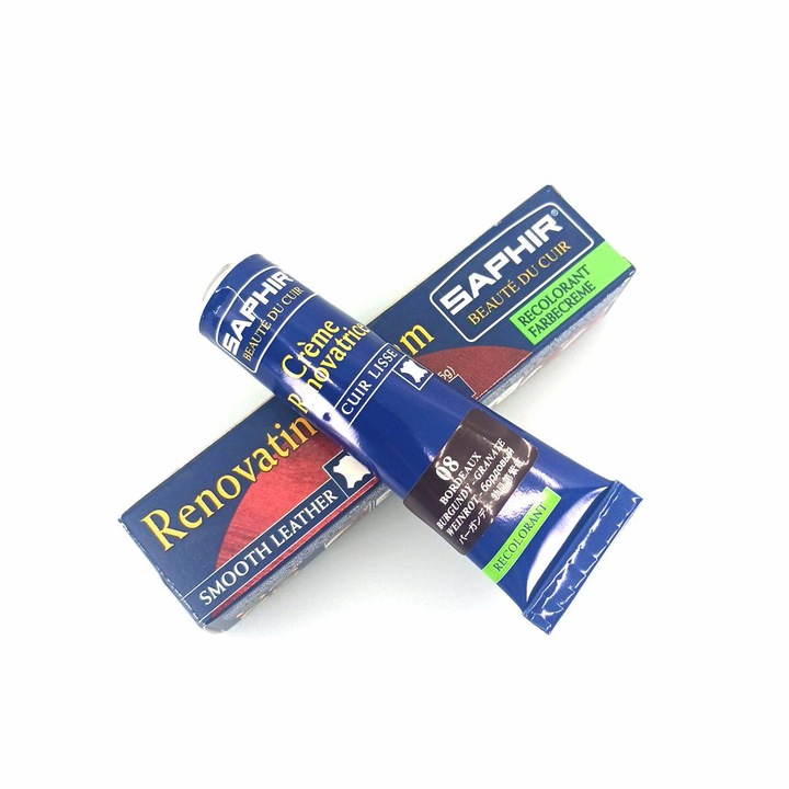 Крем за обновяване Saphir 25ml, бордо 08, за кожа, грижа за обувки