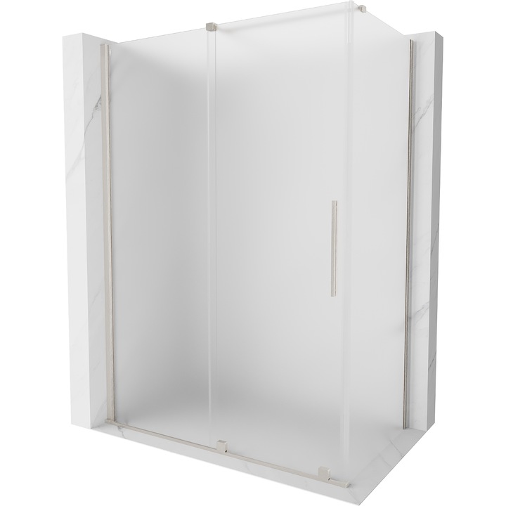 Mexen Velar cabina de dus cu glisare 160 x 75 cm, inghetat, nichel periat - 871-160-075-31-97