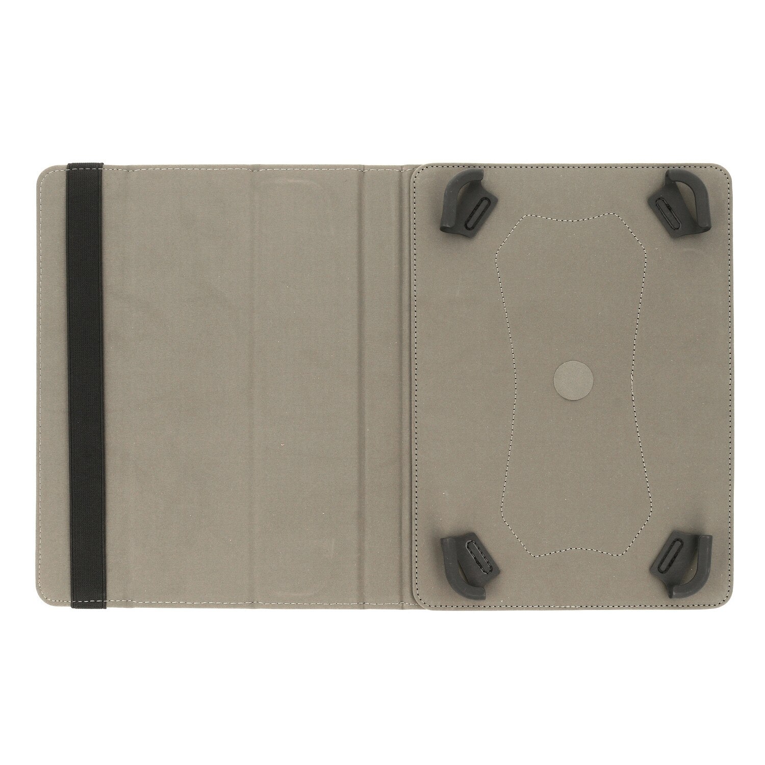 Husă universală rotativă tabletă 10 inch, Wonder, negru cu model barză și flori, dimensiuni ajustabile