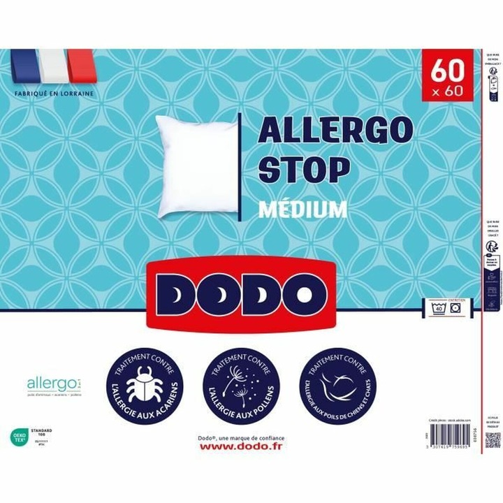 Възглавница DODO ALLERGO STOP Бяла 60 x 60 см
