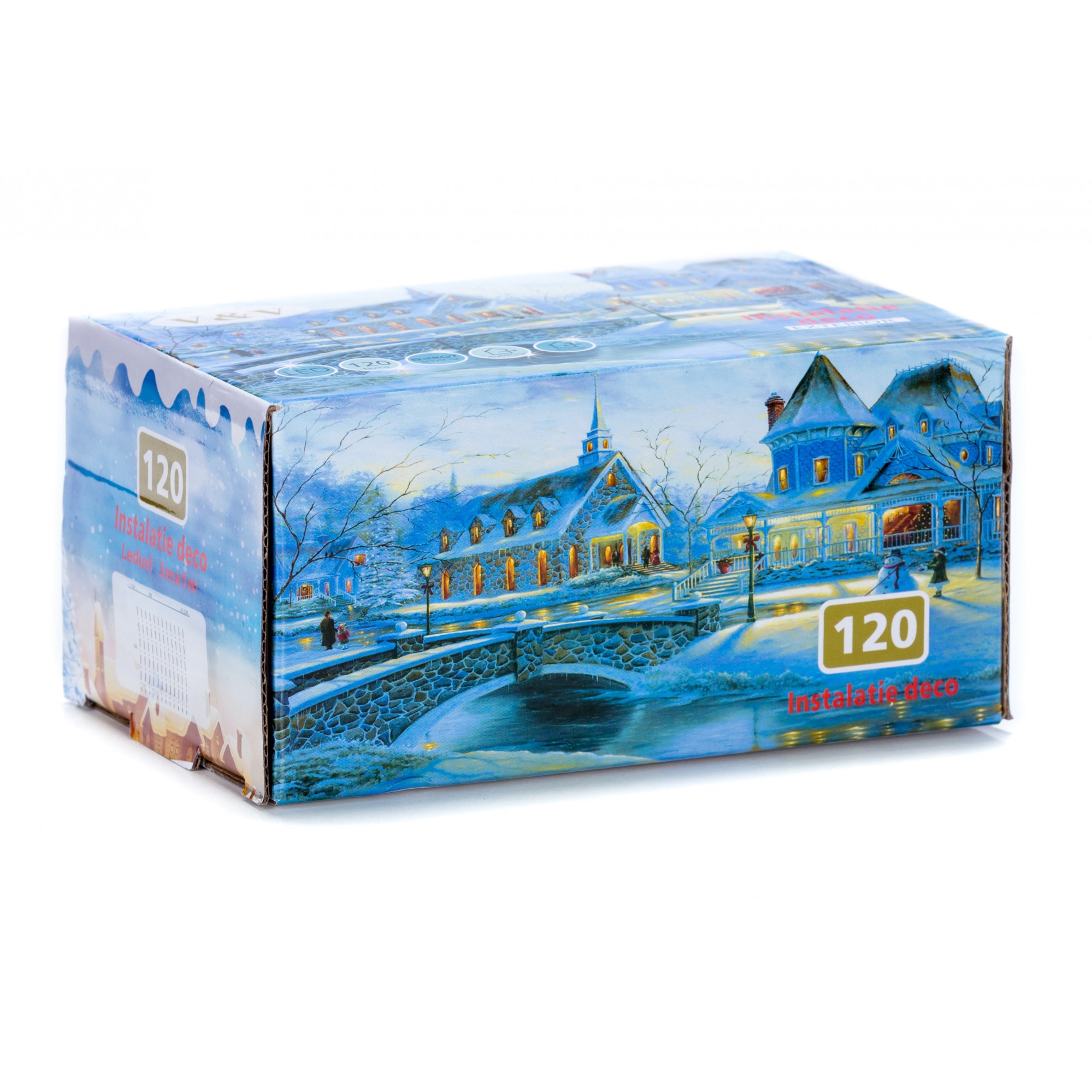 Instalatie de Craciun tip perdea 3 m / 1 m, 120 leduri, alb cald 8035 WW