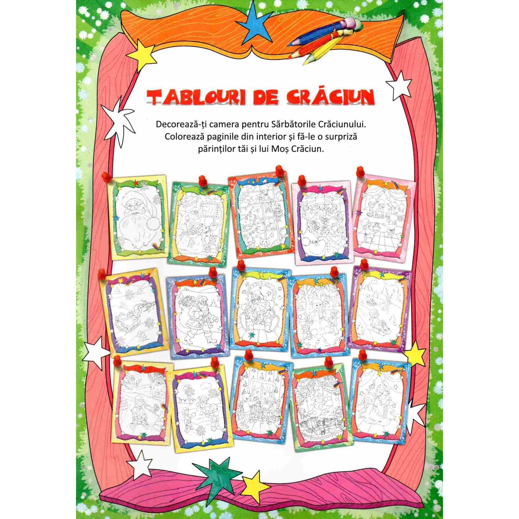 Tablouri de Craciun + set de culori