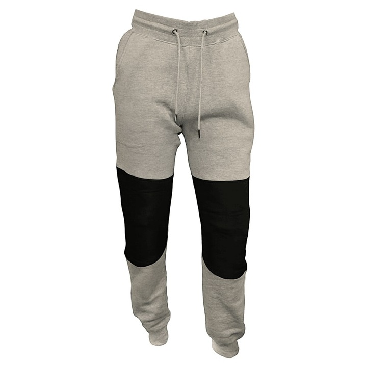 Pantaloni sport barbati, horet, gri/negru